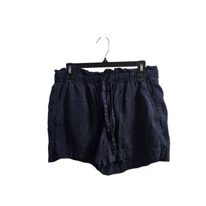 Nicole Miller Navy Blue Lyocell Casual Pull On Shorts Medium